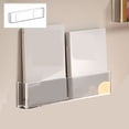 thumbnail image 4 of Clear Wall Mounted Bookshelf Living Room No Punch Storage Organizer Magazine Rack Childrens Picture Book Shelf Spice Jar Holder Clear Plastic Design, 4 of 7