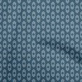 thumbnail image 1 of oneOone Georgette Viscose Teal Blue Fabric Asian Ikat Craft Projects Decor Fabric Printed By The Yard 42 Inch Wide, 1 of 4