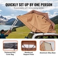 thumbnail image 4 of KFFKFF Tente de Toit à Coque Rigide, Naturnest Tente de Toit Pliable pour 2-3 Personnes avec Échelle Télescopique, Matelas, Housse de Protection en PVC, Résistante à l'Eau pour Jeep, VUS, Fourgonnette, Camionnette, 4 of 9