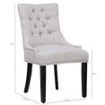 thumbnail image 3 of Costaelm Bellmount Fabric Wingback Tufted Dining Chair 2 Pc Set in Light Gray, 3 of 11