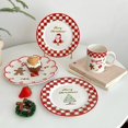 thumbnail image 4 of Christmas Ceramic Tableware Set – Santa, Christmas Tree, Gingerbread Man Plate, Water Cup & Coffee Mug for Festive Dining,1pc  Gingerbread Man Plate, 4 of 6