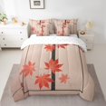 thumbnail image 2 of YST Autumn Themed 7-Piece Maple Leaf Comforter Set, Queen, Botanical Theme, 2 of 4