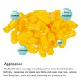 thumbnail image 4 of Unique Bargains 200 Pcs Capuchons d'Extrémité en Caoutchouc 6 mm Couvercle PVC Vinyle Protecteur de Filetage de Vis Capuchons Ronds pour Tablette en Fil Jaune, 4 of 5