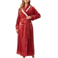 thumbnail image 1 of HAiming Womens Fleece Plus Size Robes Long Bathrobe Robes for Women Soft Comfy Warm Thick Loungewear, 1 of 2