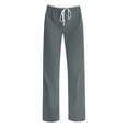thumbnail image 4 of ohmzyzo Womens Summer Fashion Solid Casual Elastic Waist Drawstring Long Pants, 4 of 5