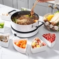 thumbnail image 4 of Yhmxh Kitchen Gadgets Kitchen Essentials Plastic Divided Serving Tray With Lids,Snack Fruit Trayfood Storage Lunch Storage Box,Vegetarian Candy Snack Party Appetizers Tray Compartment compote, 4 of 5