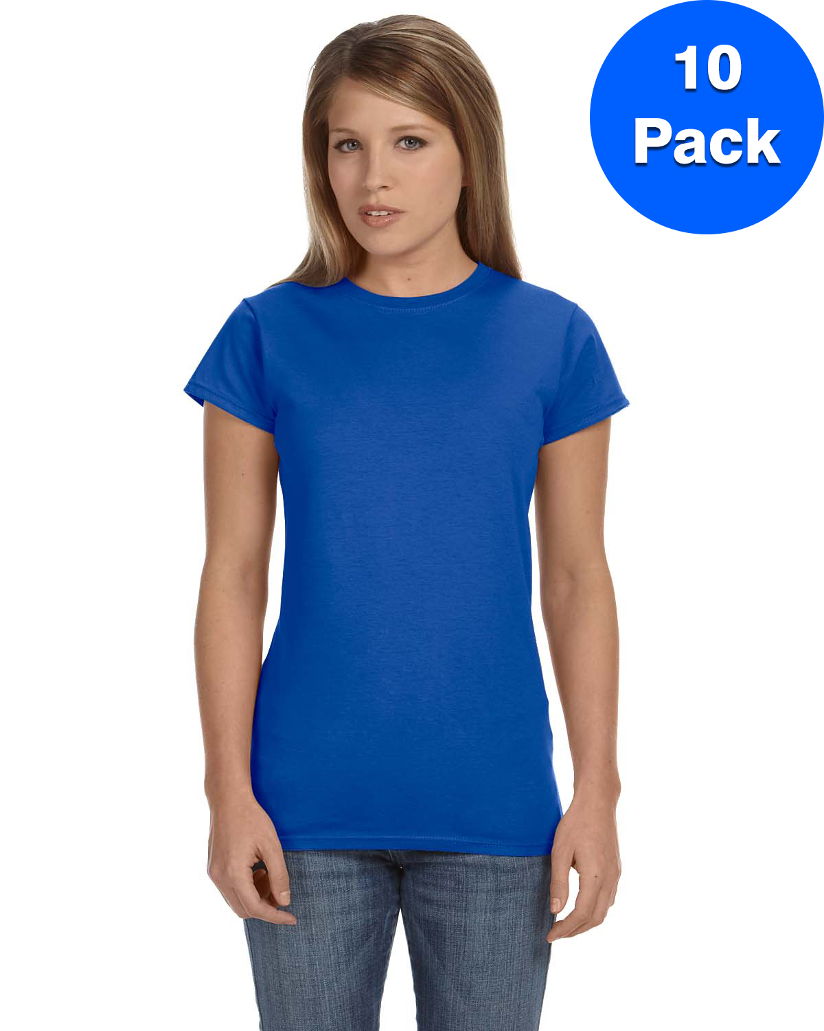 Gildan T-Shirt Ajusté Softstyle pour Femmes - G640L (Lot de 10)