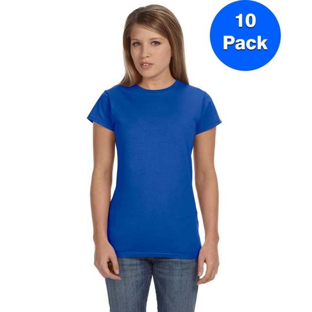 Gildan T-Shirt Ajusté Softstyle pour Femmes - G640L (Lot de 10)
