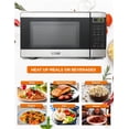 thumbnail image 4 of COMMERCIAL CHEF 0.7 Cubic Foot Microwave with 10 Power Levels, Small Microwave with Push Button, 700W Countertop Microwave up to 99 Minute Timer and Digital Display, Stainless Steel, 4 of 7