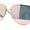Gold - Pink Mirror, variant on Mens 90s Rimless Officer Style Mirrored Lens Air Force Sunglasses Gold Orange Mirror