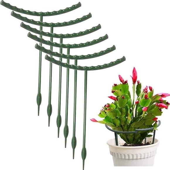 Birdeem Stackable Plant Support Stakes,Half Round Garden Stakes Cages for Tomato Monstera Peony Hydrangea Climbing Plants,Reusable Heavy Duty Plant Supports,5.9X5.9 and 5.9X9.8 Inches,6 Pack