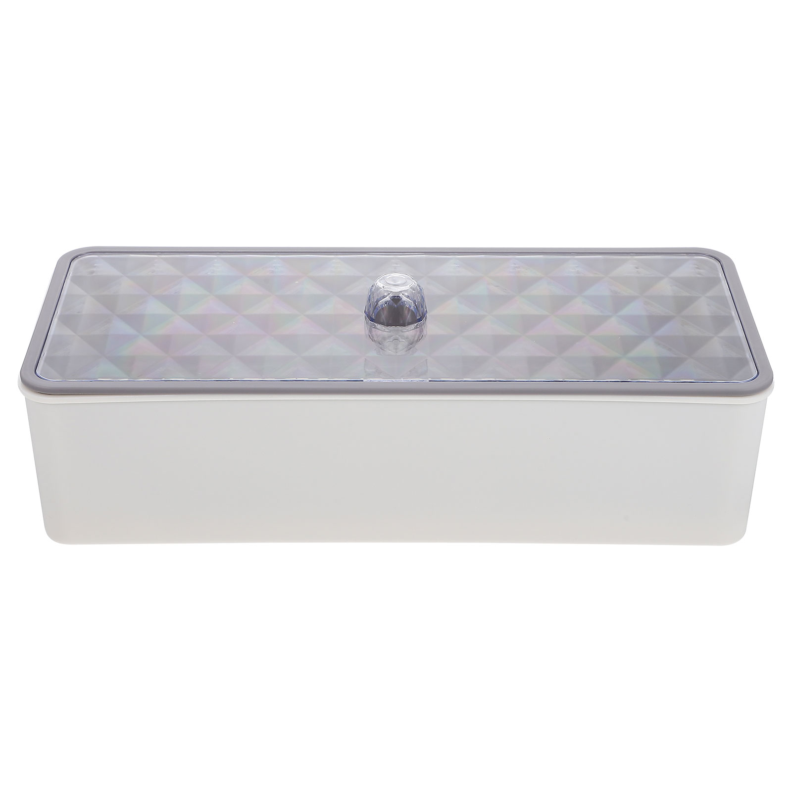 Miangastore White Cutlery Organizer Box for Kitchen Storage Made of Durable Synthesis Material 7.8x4.9 Inches