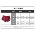 thumbnail image 4 of thinsony Shorts de Plage pour Femmes Shorts de Sport en Coton Mélangé, Rouge Vin, L, 4 of 6