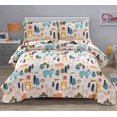 thumbnail image 1 of Quilt Set Queen Bedspread Coverlet Kids Queen Quilts Cartoon Bear Quilt Bedding Kids Quilt Bedspread Forest Animal Bear Print Kids Quilt Collection Home Lightweight Bedding Reversible Boys Coverlet, 1 of 4
