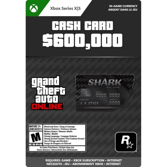 GTA V Bull Shark Cash Card $14.99 (Xbox Series X|S)