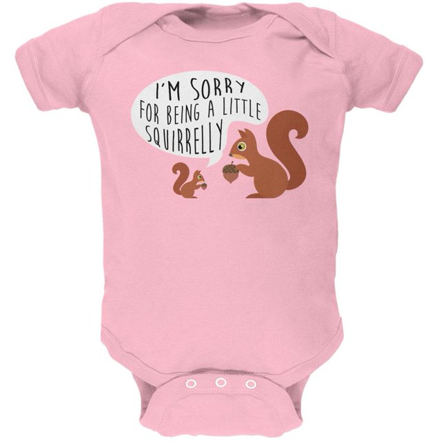 Autumn I'm Sorry for Being a Little Squirrelly Squirrel Soft Baby One Piece