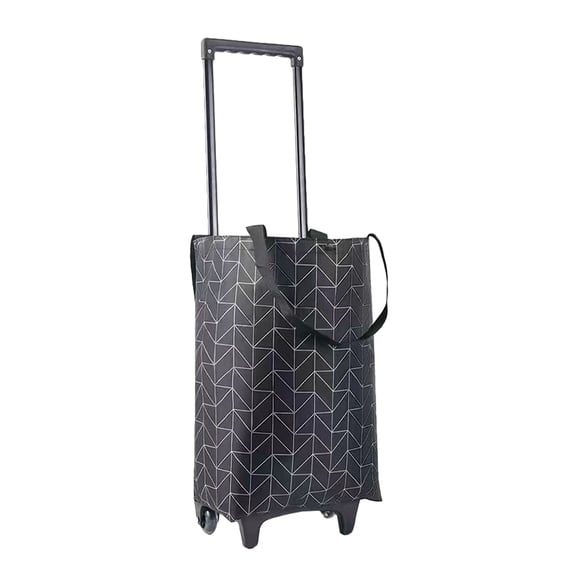 Shopping Bag with Wheels Trolley Bags Reusable Cart Portable Grocery Bags Large Travel Handbag for Traveling Shopping
