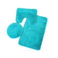 thumbnail image 3 of Yhmxh Bathroom Rugs 3pc Bathroom Set Rug Mat Toilet Lid Cover Plain Color Bathmats Living Room Rug Bath Mat for Home and Kitchen Bathroom, 3 of 3