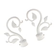 thumbnail image 2 of Langgg 2Pcs Curtain Rod Ends Drapery Pole Head for Dia. 28mm Rod Leaf#White, 2 of 9