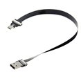 thumbnail image 1 of Cablecc USB 2.0 Type-A Male to Micro USB 5Pin Male Data Flat Slim FPC Cable for FPV & Disk & Phone 50cm, 1 of 5