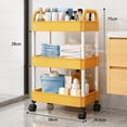 thumbnail image 4 of LSLJS 3-Tier Rolling Storage Cart with Wheels- Plastic Multi-Room Organizer for Kitchen- Living Room-Office -Bathroom, Home Accessories, 4 of 4