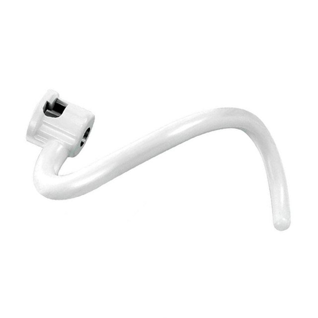 Aluminum Dough Hook Spiral Mixing Head Home Kitchen Mixing Tool Replacement for Kitchenaid 6QT by Wolftale. A white spiral-shaped KitchenAid accessory designed for 6-quart mixers, made of durable aluminum for efficient dough mixing and kneading.