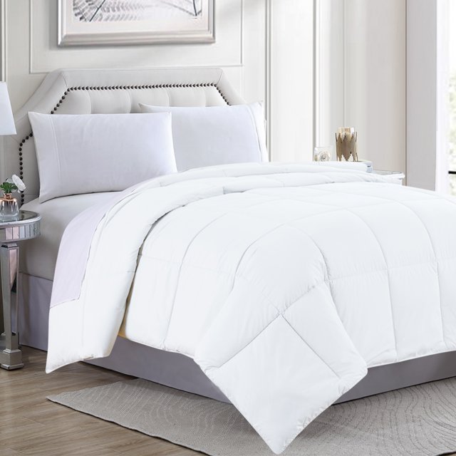 Couette Matelassée en Microfibre Alternative Duvet d'Oie - Simple/blanc
