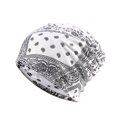 thumbnail image 1 of Tuque Décontractée Style Bohème Hijab Musulman Turban Extensible Mode Bonnets de Protection des Oreilles Accessoires de Coiffure Bonnet Fleur Blanche, 1 of 6