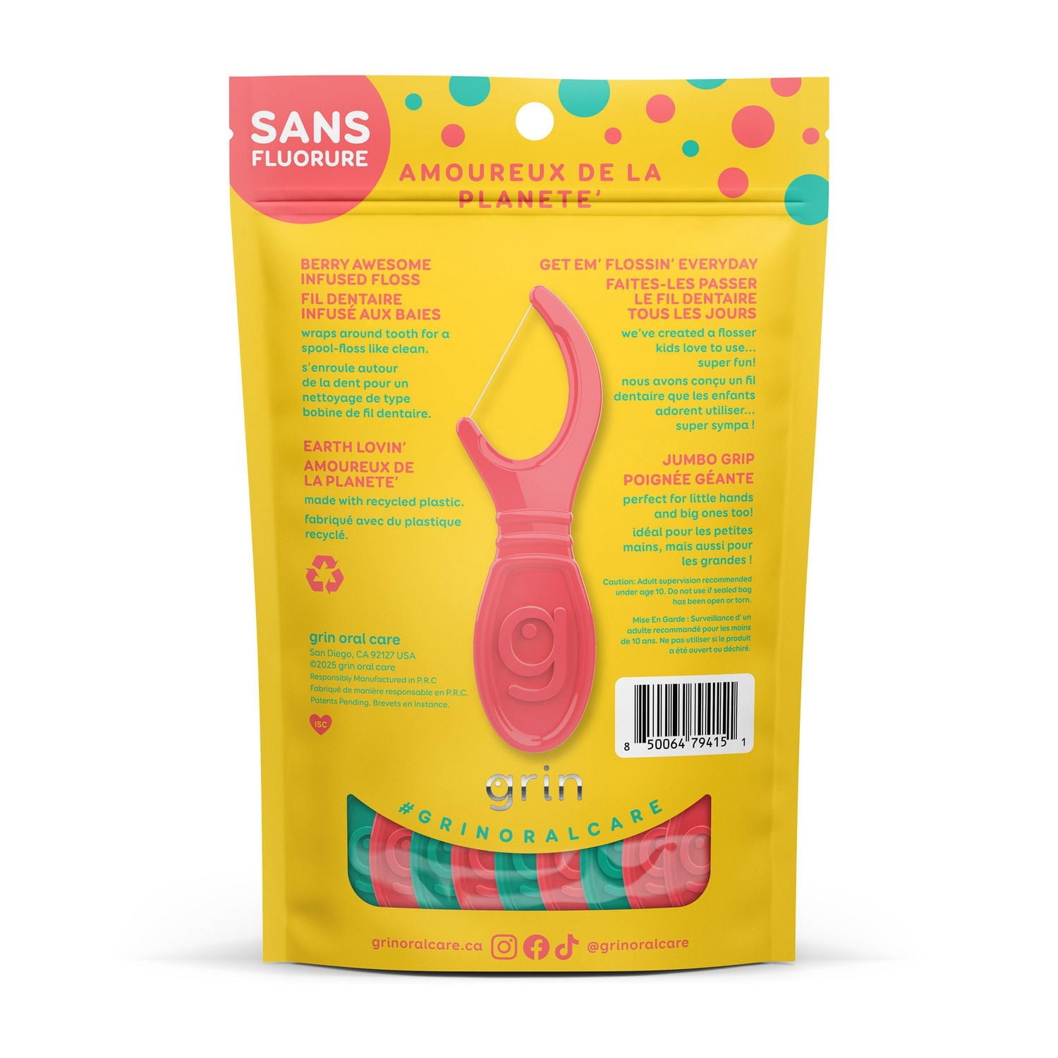 Grin Kiddo Flossers 90ct