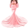 thumbnail image 2 of zanvin Robe de Grossesse pour Femmes, Accessoires de Photographie pour Femmes Enceintes, Robe de Maternité Longue à Épaules Dénudées, 2 of 5