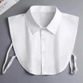thumbnail image 4 of CSChome Fake Collar Adult Fake Collar Lapel Single Breasted False Collar Adjustable Strap Solid Color Business Collar Office Work Fake Shirt, 4 of 7