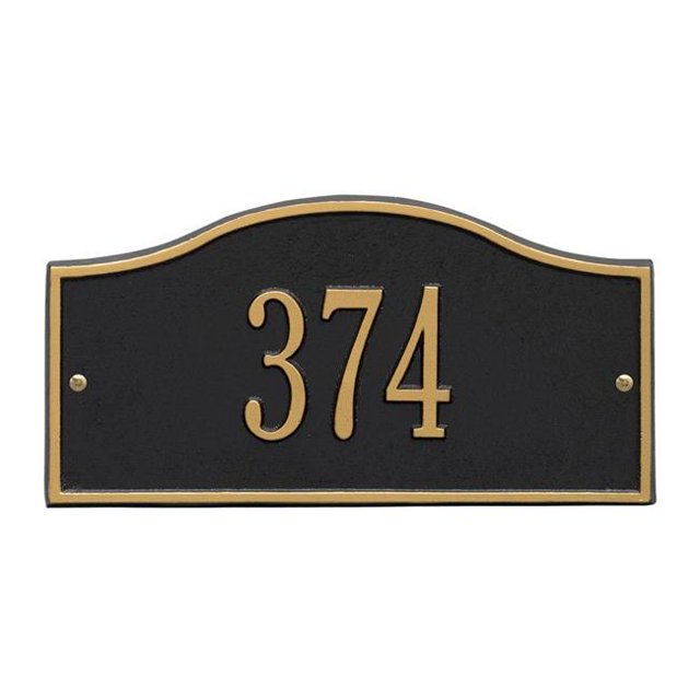 Whitehall 1052BG Rolling Hills Plaques - Mini Wall - One Line- Black/Gold