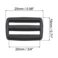 thumbnail image 2 of Unique Bargains Black Tri-Glide Slide Buckles Webbing Strap Fastener (100 Pack), 2 of 5