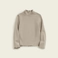 thumbnail image 2 of cfhntfmh Children's Girls Boys Shirts Long Sleeve Ruffle Hem Lounge Pullover Tops Fall Comfy Mock Neck Solid Basic Undershirts, 2 of 4