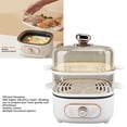 thumbnail image 4 of 1200W Electric Food Steamer, 2 Tier Steamer Pot Steaming Cookware with 10.5L Stackable Baskets and 2.5L  Electric Hot Pot,  for Cooking Vegetables, Seafood, Soups, Stews, 4 of 7