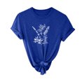 thumbnail image 1 of Pompotops T-shirt à Manches Courtes Imprimé Mode pour Femmes Blouse Décontractée Ample en Solde, 1 of 7