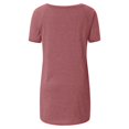 thumbnail image 4 of TIMIFIS T-Shirt pour Femmes à Col Rond, Manches Courtes, Imprimé Floral, Ourlet Asymétrique, 4 of 4