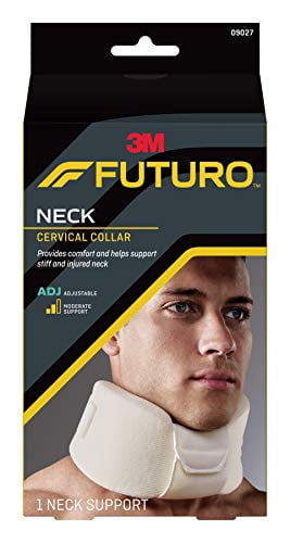 Futuro Collet Cervical Souple, Soutien Modéré, s'Ajuste à l'Ajustement, Blanc
