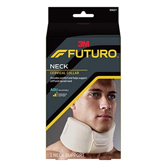 Futuro Soft Cervical Collar, Moderate Support, Adjust to Fit, White