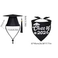 thumbnail image 3 of Pet Graduation Cap and Adjustable Bow Tie Set with Elastic Strap, Black Polyester, Fits Small to Medium Dogs and Cats, Lightweight Photo Prop for School and Graduation, 16x16x9 cm, 3 of 6