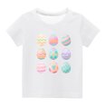 thumbnail image 1 of Penkiiy T-Shirts de Pâques pour Enfants Tout-Petits Garçons Filles Mode Pâques Oeufs de Pâques Imprimé Col Rond Imprimé Manche Courte Haut 7 Ans Blanc, 1 of 4
