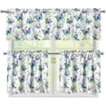 thumbnail image 1 of Butterfly Kitchen Curtains and Valances Set Rod Pocket Window Treatment Kitchen Curtains Tier and Valances 3 Piece Kitchen Cafe Privacy Panel Kitchen Window Curtains Over Sink, 1 of 1
