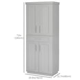 thumbnail image 3 of HOMCOM Modern Kitchen Pantry with Shelves, Grey, 3 of 10