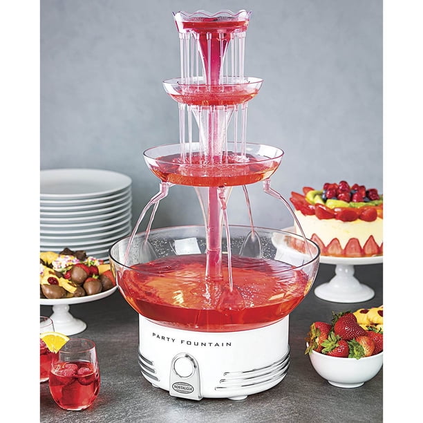 Nostalgia DBF15WT Innova 3 Tier Deluxe Lighted Beverage Drink