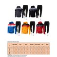thumbnail image 2 of Innerwin Sweatshirts+Pant Outfits Long Sleeve Mens Hoodies Sweatsuit Workout Two Pieces Beam Foot Tracksuit Set Red M, 2 of 2