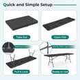 thumbnail image 5 of Costway 8 ft Portable Folding Table with HDPE Tabletop Safe Lock Mechanism Carrying Handle Black, 5 of 5