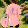 thumbnail image 2 of T-Shirt Décontracté à Manches Courtes pour Filles, Col Rond, Haut Imprimé, Tissu Extensible Confortable pour le Quotidien, l'École et les Activités Extérieures, Âges 3-13, 2 of 6