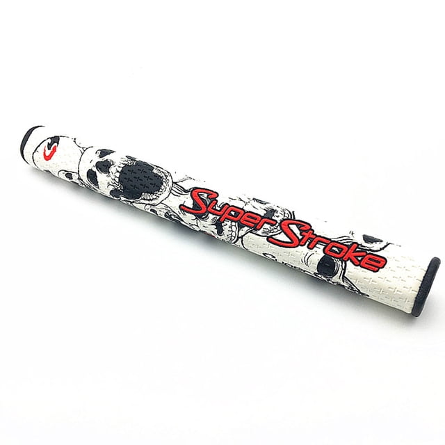 Accessoires de Golf Grip Putter Grip Poignée de Golf Grip pour Club de Golf Poignée en PU Antidérapante Poignée à Imprimé Tête de Mort Poignée de Putter de Golf Trempée