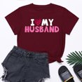 thumbnail image 1 of Meichang T-Shirts de la Saint-Valentin pour Femmes, Hauts Mignons avec Motif Cœur, Manches Courtes, Col Rond, Coupe Ample, 1 of 6
