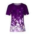 thumbnail image 4 of Dealovy T-Shirts pour Femmes Décontractés à Manches Courtes Tuniques Imprimées Col Ras du Cou Été Amples Confortables Blouses, 4 of 4